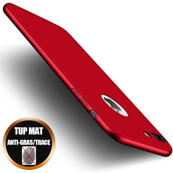 iPhone 7 Plus Fodral - Lyx - Stöttålig - Silikon - TPU - Matt Röd röd svart