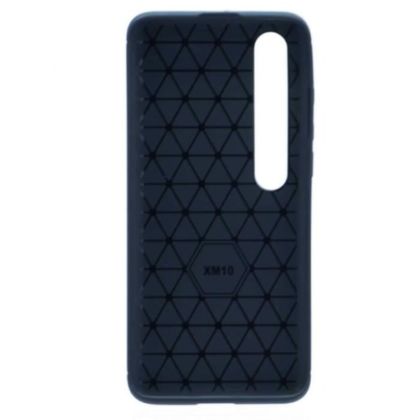Sort blødt etui til Xiaomi Mi 10 med børstet carbon effekt Svart