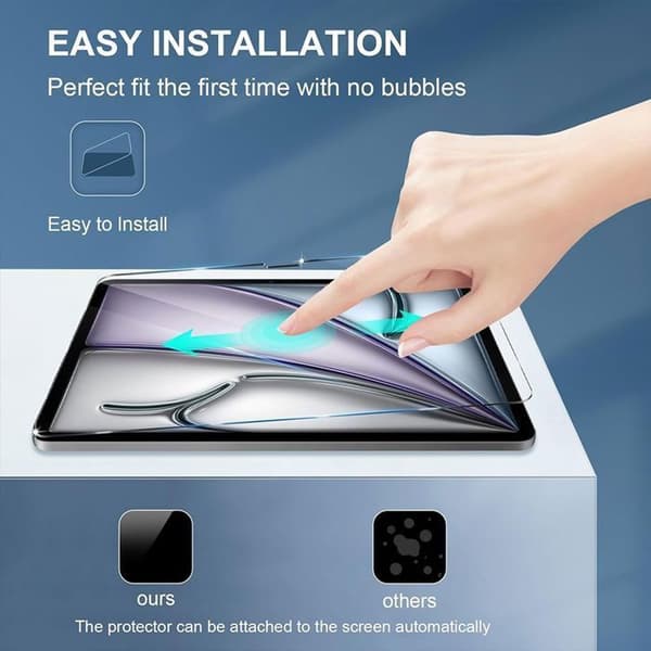 Härdat Glas - för iPad Air 11 Tum - M2/M3 - Repfria - Stöttålig - Hög Transparens