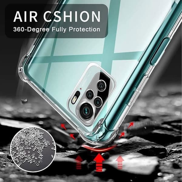 Skyddsfodral för Redmi Note 10S (6.49") Förstärkt skydd Hög hållbarhet Silikon Transparent