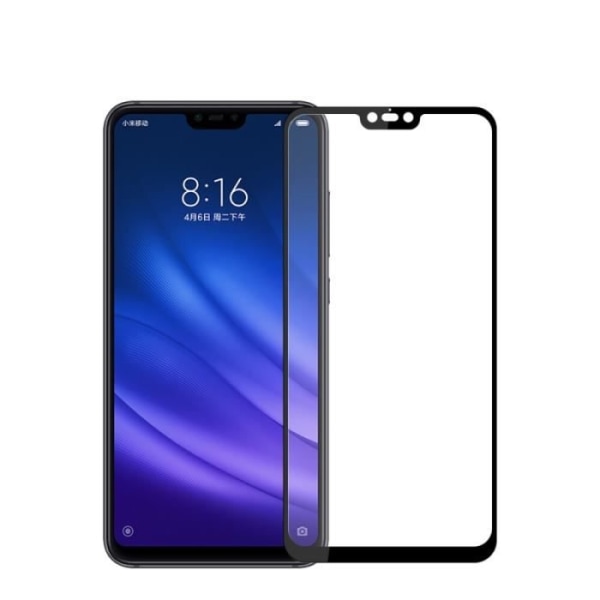 Fullskärm Hd Explosionssäker Toughened Edge 2.5d 2.5d härdat glasfilm för Xiaomi Mi 8 Lite - 215898 Svart