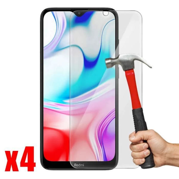 Skärmskydd - E.F.CONNECTION - för Redmi 8A - Härdat Glas - Hög Motståndskraft - Represistent Transparent