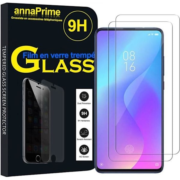 För Xiaomi Mi 9T/ Mi 9T Pro 6.39": 2-pack skärmskydd i härdat glas TRANSPARENT