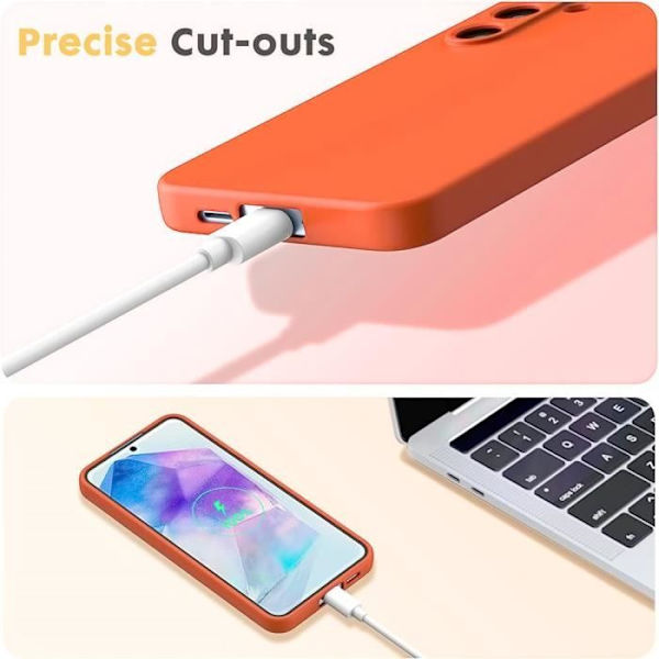 Silikonfodral för Xiaomi Redmi Note 13 5G (ej för 4G), Mjukt skydd Slim Anti-Scratch Orange