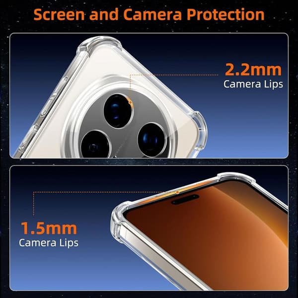 Skal + 2 Doppade Glas för Honor Magic 8 Pro, Transparent Slim Silikon Stötsäker Förstärkta Hörn Transparent