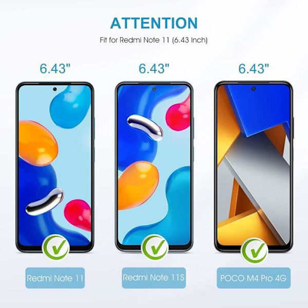 Skyddsfilm - Advansia - Xiaomi Redmi Note 11 - Härdat glas - 2 delar - Reptålig [X2] Bitar