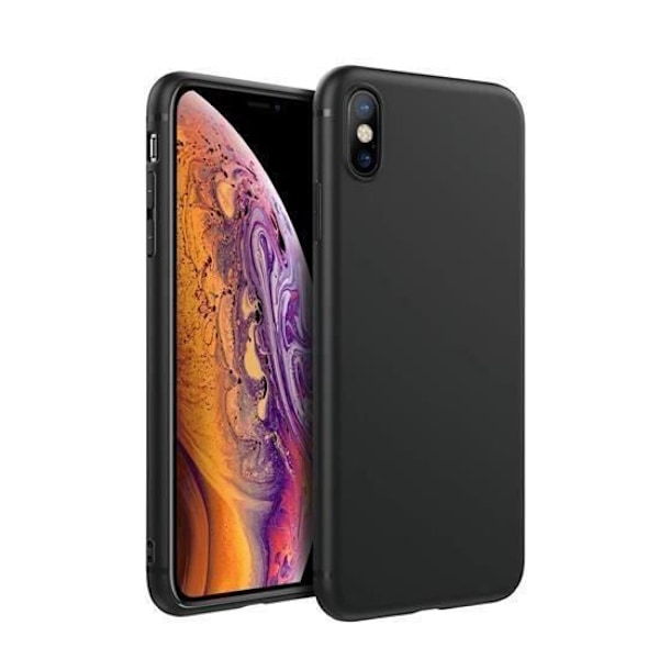 iPhone XS silikone TPU etui [Mat sort] [Ultra Slim] til iPhone XS/X