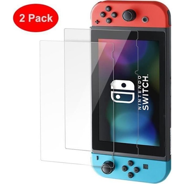 2PC 9H Explosionssäkert HD-skärmskydd Fulltäckande härdat glas Skyddsfilmer för Nintendo Switch