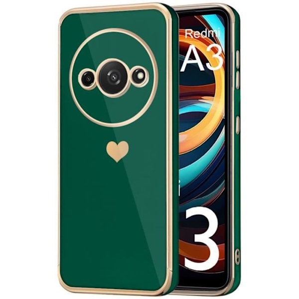 Coque - Xiaomi - Redmi A3 - Anti-Rip - Mjuk - Silikon TPU - Nattgrön Midnattsgrönt
