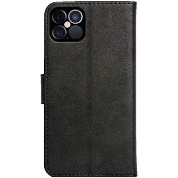 Coque Rabat - Premium - iPhone 12 (6,1") - 360° Skydd - Kortplats - Svart Svart