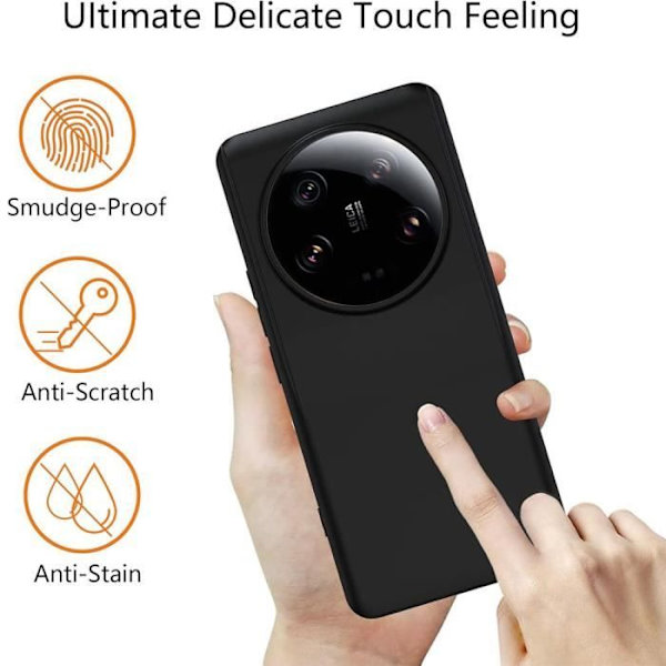 Silikonetui til Xiaomi 13 Ultra, Matt Ultra Slim Soft Protective Cover Sort