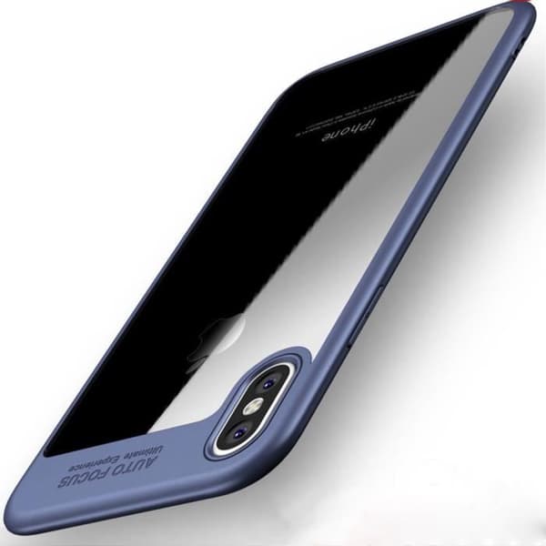 iPhone X Silikonfodral Outline Marinblå Anti-Shock Skydd