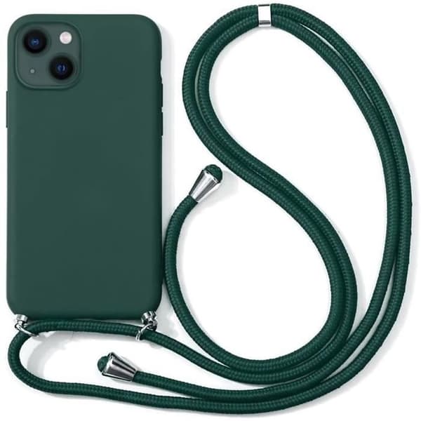 Skyddsskal - E.F.CONNECTION - för iPhone 13 - Nattgrön - Mjuk - Universell Midnattsgrönt