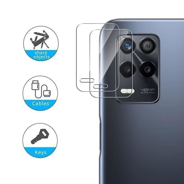 Skydd för kamera - realme - 9 - Härdat glas - Pack av 2 - Repbeständig Transparent