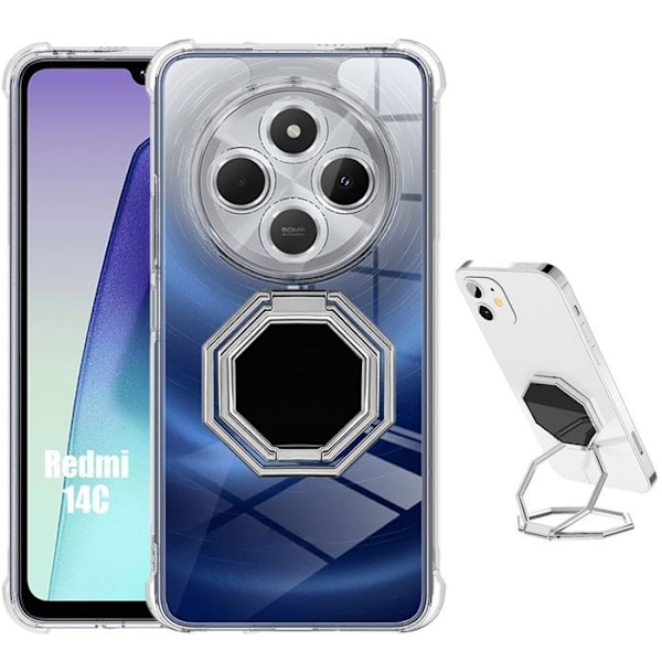 Coque för Xiaomi Redmi 14C, Stötabsorberande med Multi-Vinkel Stöd - E.F.Connection® Transparent