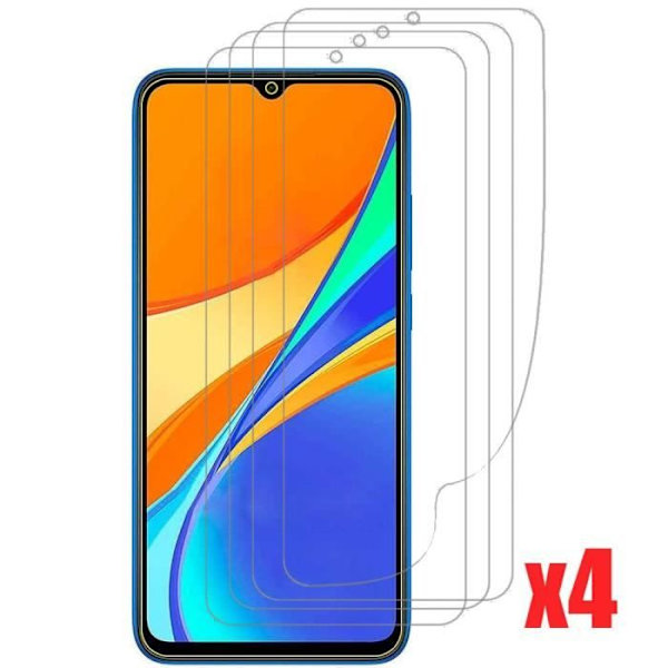 Blød film til Redmi 9C - E.F. CONNECTION - Pakke med 4 - 0,03 mm tyk - Høj modstand Transparent