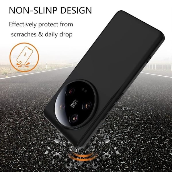 Silikonetui til Xiaomi 13 Ultra, Matt Ultra Slim Soft Protective Cover Sort