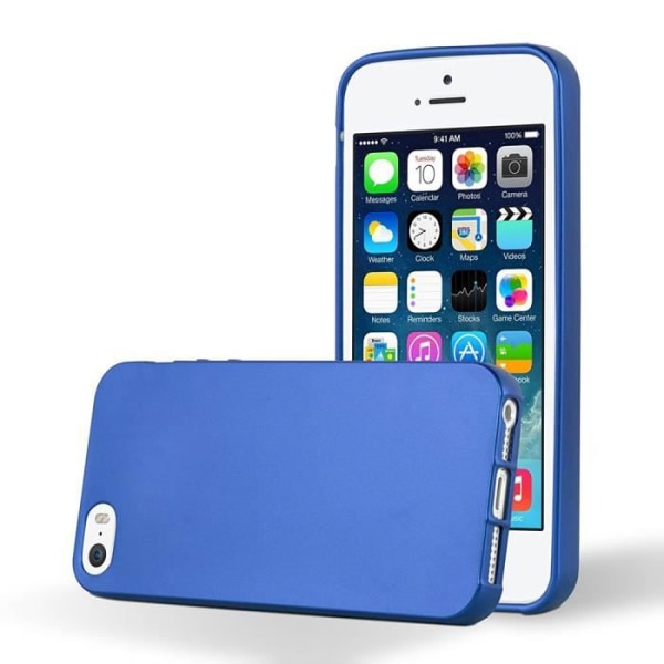 iPhone SE 5S 5 Silikon TPU Ultra Thin Shockproof Gel Protection Case Blå