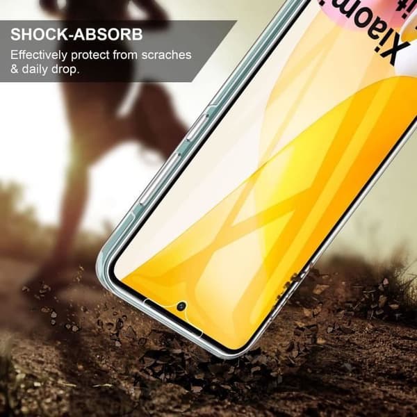 Coque - E.F.CONNECTION - för Xiaomi 12 Lite - Transparent silikon - 360° heltäckande skydd - Stötresistent Transparent