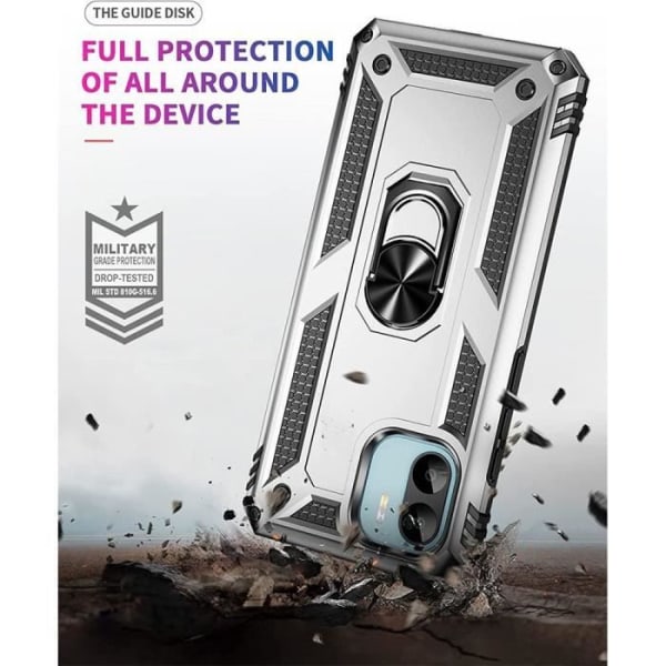 Fodral till Xiaomi Redmi 13C - Förstärkt skydd Stötsäkert Anti-Scratch Silver