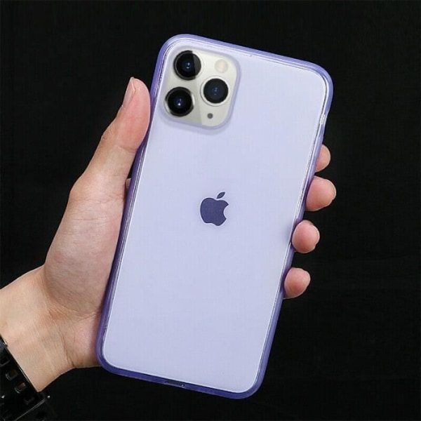 Cover til iPhone 12 Mini - E.F.CONNECTION - Silikone - Anti-chok og anti-ridse - Lilla Halvtransparent lila