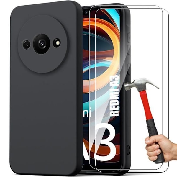 Silikone Cover - Xiaomi - Redmi A3 - Ultra Tynd - Anti-Rids - Sort Svart