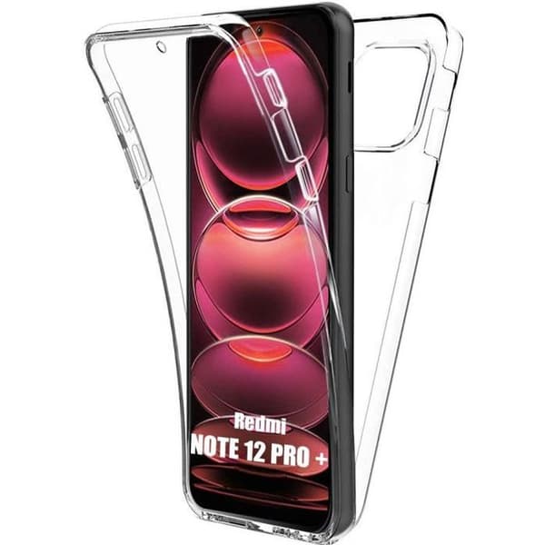 Skyddsskal - Xiaomi - Redmi Note 12 Pro+ - 360° skydd - Transparent - Flexibelt Transparent