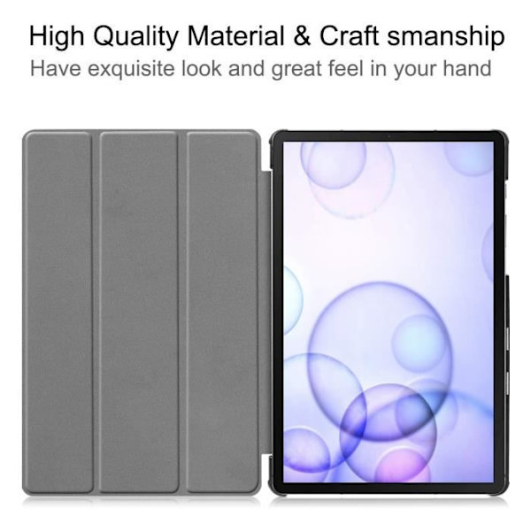 Til Samsung Galaxy Tab S6 10.5 2019 SM-T860/T865 Cover PU læder beskyttende etui med Auto Wake-Sleep, sort