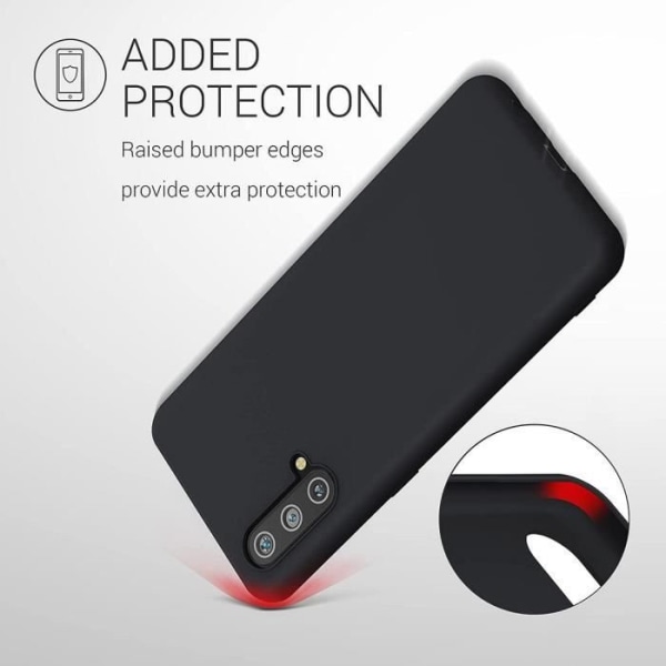 Etui til One Plus Nord CE 5G (6,43") Blød silikone Sort Anti-Shock Præcis Cutting Sort Svart