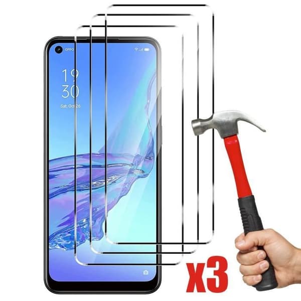 Skärmskydd - OPPO - A53/A53s - 3-pack - Härdat glas - Rep-resistent Transparent