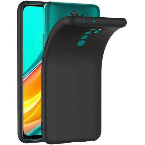 Fodral för Xiaomi Mi 9 (6,39") Set med 2 härdade glasögon Enkelt Anti-Shock Silikonskydd Svart Svart