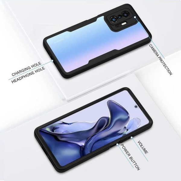 Fodral för Xiaomi 11T 5G (6,67") helkropps hårdförstärkt kant 360 graders skydd