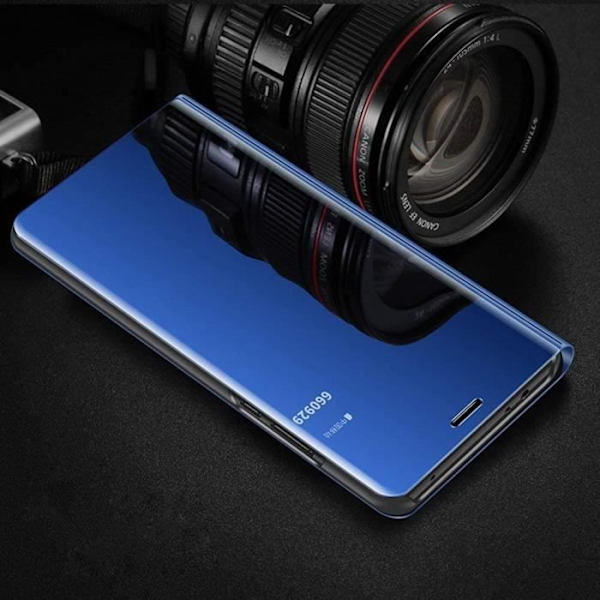 Xiaomi Redmi 9C Case, Xiaomi Redmi 9C Case Glitter Clear View Mirror Case Spejl Makeup Case Læder Case CoverNY