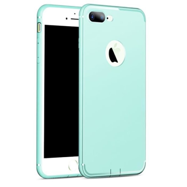 Coque til iPhone 7Plus - E.F.CONNECTION - Silikone Mat - Stødabsorberende - Anti-rids - Gavepose inkluderet Turkos