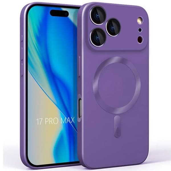 Mobilskal - E.F.Connection - för iPhone 17 Pro Max - Silikon Slim Magnetisk Cirkle Lila Lila
