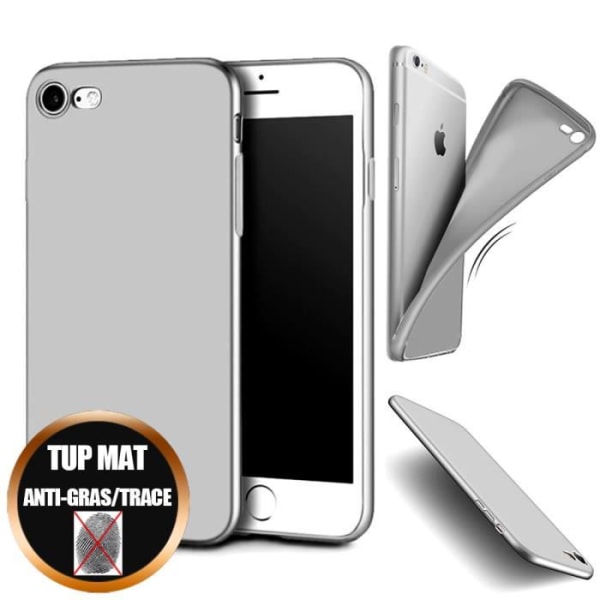 iPhone 8 (4,7') Anti-chock Ultra Slim Matt Silikon Gel Fodral - Silver