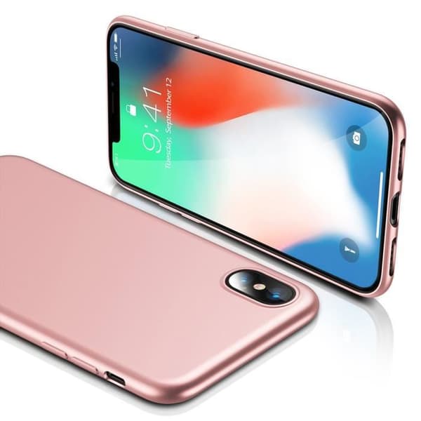 Coque - E.F.CONNECTION - iPhone X - Anti-chock - Ultra Fin - Flexibel - Hållbar Rosa