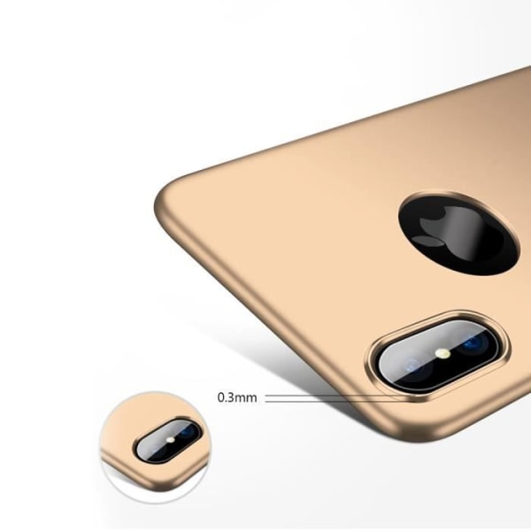 Skal för iPhone X - Guld - Ultra hållbar - Rep-resistent - Halkfri - Matt gyllene