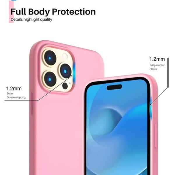 Silikonetui til iPhone 14 Pro Protection Slim Pink Rosa