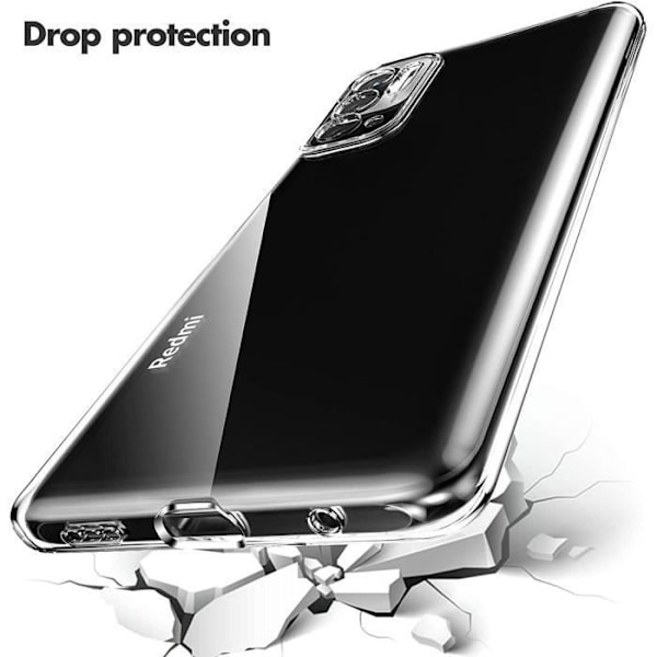 Skyddsfodral för Redmi Note 10 5G - E.F.CONNECTION - Högkvalitativ Silikon - Stötabsorberande - Transparent Transparent