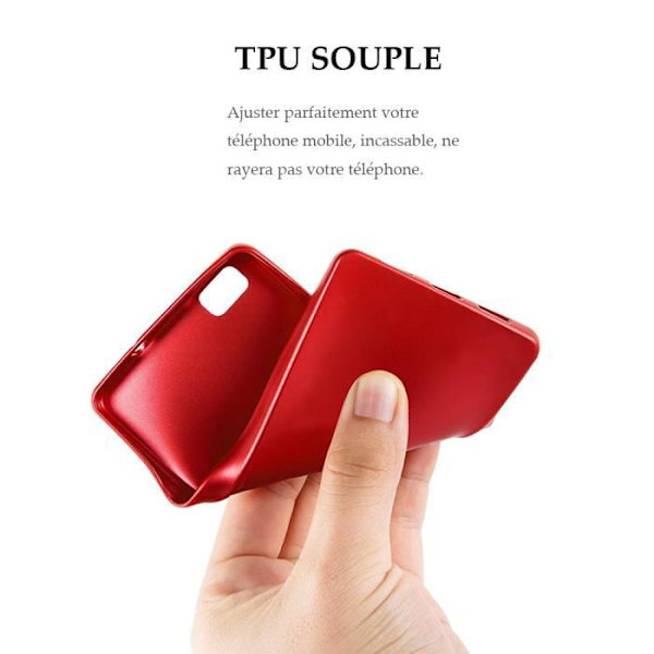 Coque - E.F.CONNECTION - P9 LITE - Silikone - Mat - Stødabsorberende Röd
