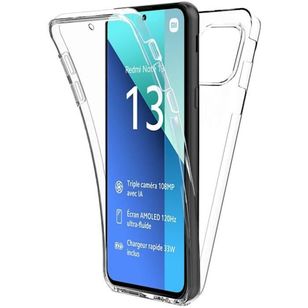 Fodral till Xiaomi Redmi Note 13 4G (ej för 5G) - Stötsäkert Fullt skydd Transparent Anti-Scratch