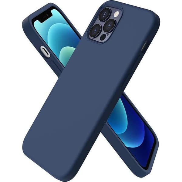 Tunt silikonfodral för iPhone 13 (6,1") Marinblå E.F. Connection