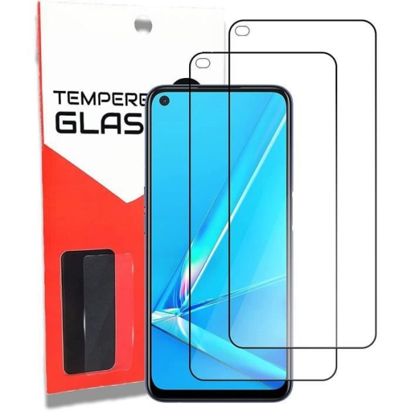 Härdat glas för OPPO A52 - E.F.CONNECTION - Paket med 2 - Transparent - Anti-repa - Enkel installation Transparent