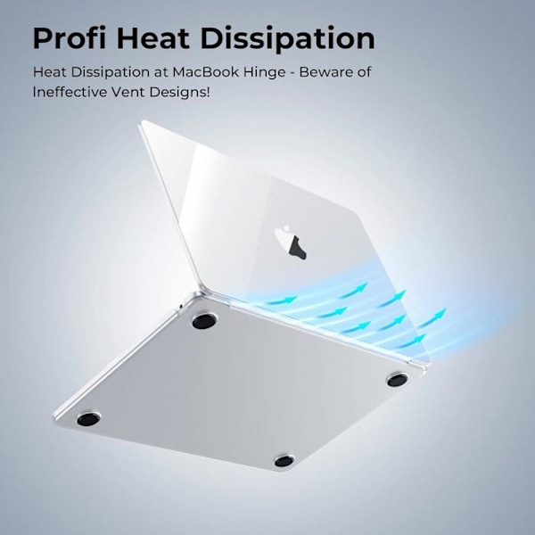 Ultra Tynd og Transparent Cover Kompatibel med MacBook Air 15 Tommer M4 M3 M2 med Touch ID, 2025 2024 2023 A3241 A2941 A3114 Färg: Färglös kristall