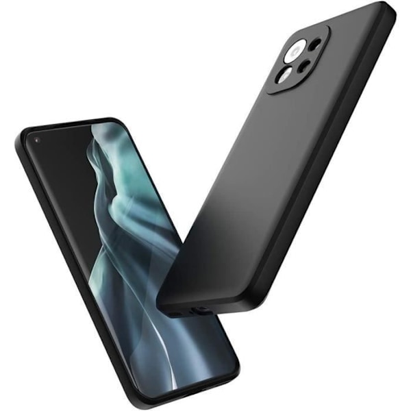 Beskyttelseskappe - E.F.CONNECTION - til Xiaomi Mi 11 - Blødt Silikone - Ultra Tynd - Sort Svart