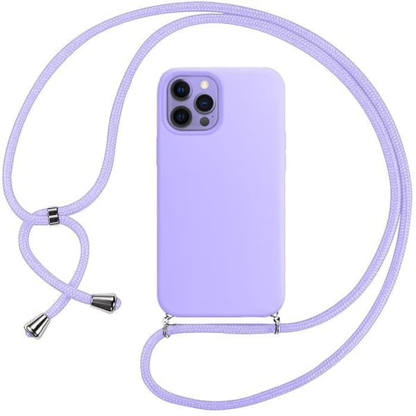 Skyddsskal - E.F.CONNECTION - för iPhone 12 Pro Max - Flexibelt - Lila - Stötabsorberande Lila