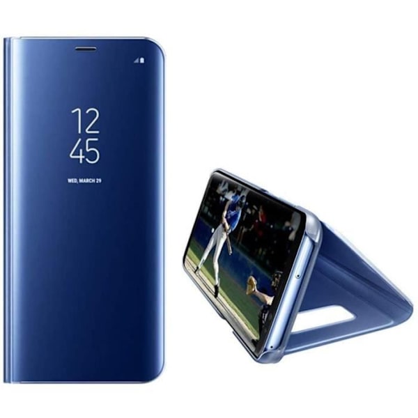 Xiaomi Redmi 9C Case, Xiaomi Redmi 9C Case Glitter Clear View Mirror Case Spejl Makeup Case Læder Case CoverNY