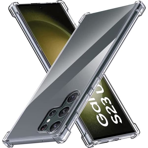 Skyddsskal - Efconnection - för Samsung Galaxy S23 Ultra - Silikon - Stötsäker - Transparent Transparent