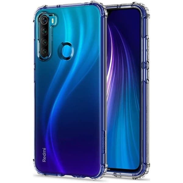 Skyddsskal - E.F.CONNECTION - Redmi Note 8 - Mjuk - Stötabsorberande - Transparent Transparent